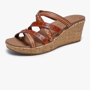 Skechers Tan Wedge Sandals